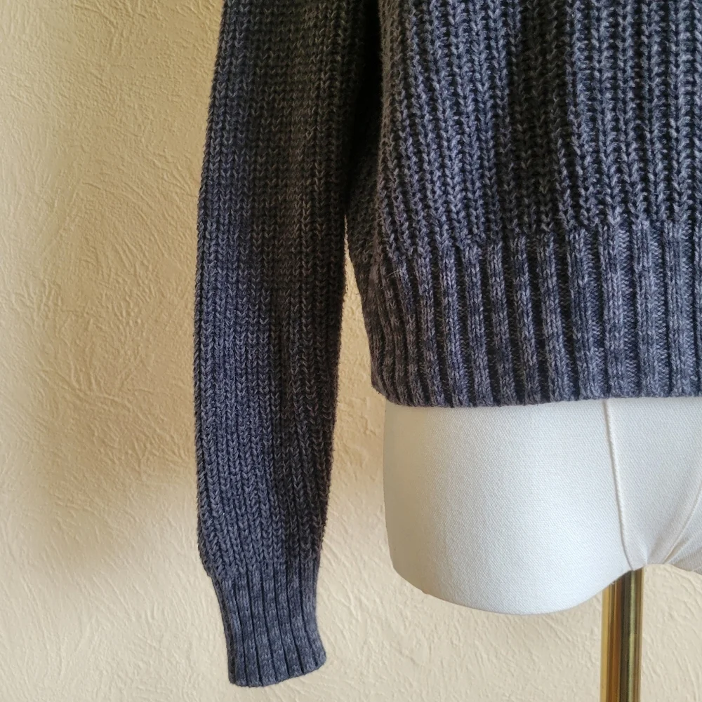 Hollister | Gray Off-Shoulder Sweater - Picture 4 of 8